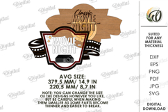 3D Home Cinema Sign Laser Cut. Wall Decor SVG Product Image 2