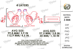 3D Easter Stand Decoration Laser Cut. Chicken SVG Product Image 2