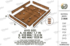 3D Mini Desktop Fast Sling Puck Game Laser Cut. Board Game Product Image 2