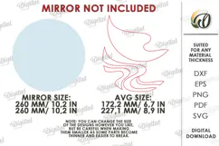 Modern Mirror Decor Laser Cut. Nature Mirror Decoration SVG Product Image 2