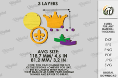 Mardi Gras Banner Laser Cut. Mardi Gras Wall Decor SVG Product Image 2