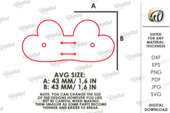 Felt Cable Organizer Laser Cut. Cord Organizer SVG Product Image 2