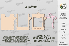 Mini Photo Frame Laser Cut. Hanging Picture Frame SVG Product Image 2