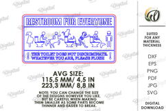 3D Sarcastic Decor Laser Cut. Bathroom Wall Decor SVG Product Image 2