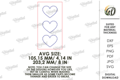 String Art Decor Laser Cut. Wall Decor. Hearts SVG Product Image 2