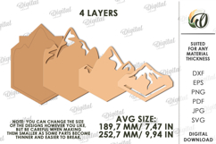 Nature Wall Art Laser Cut. Layered wall Decor SVG Product Image 2
