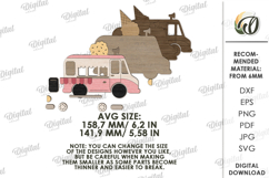 3D Summer Car Laser Cut. Summer Stand Decor SVG Product Image 2
