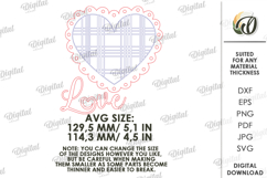 Wooden Heart Tag Laser Cut. Gift Tag SVG Product Image 2