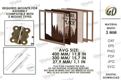 Hideaway Wall Box Organizer Laser Cut.Hidden Storage SVG Product Image 2