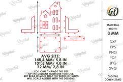 House Candle Holder Laser Cut. Home decor SVG Product Image 2