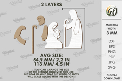 Nativity Light Stand Laser Cut. Nativity Lightbox SVG Product Image 2