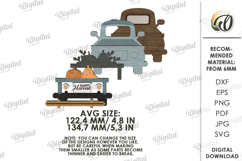 Fall Layered Car Laser Cut. Standing Decor SVG Product Image 2