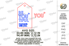 Valentine's Day Gift Tag Laser Cut. Valentine Gift SVG Product Image 2