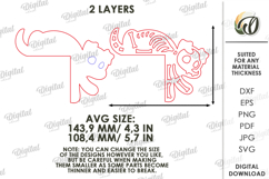Halloween Skeleton Door Corner Lasercut. Halloween Decor SVG Product Image 2