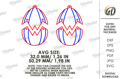 Easter Drop Earrings Laser Cut. Dangle Earrings SVG Product Image 2