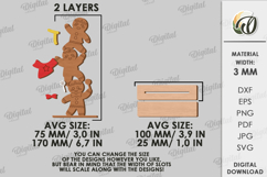 Triple Christmas Stand Laser Cut. Christmas Decor SVG Product Image 2