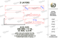 3D Summer Wall Decor Laser Cut. Summer welcome to my garden Product Image 2