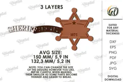 Wild West Sign Laser Cut. Wooden Westen Wall Art SVG Product Image 2
