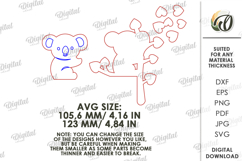 Valentine&#039;s Day Door Corner Laser Cut. Coala SVG Product Image 2