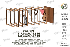 Valentine's Day Layered Mini SIgn Laser Cut. Stand Decor SVG Product Image 2