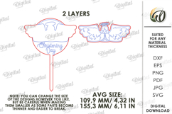 Christening Cake Topper Laser Cut. Christening decor SVG Product Image 2