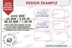 Best Mom SVG. Best Mum SVG. Family Keychain Laser Cut Product Image 5