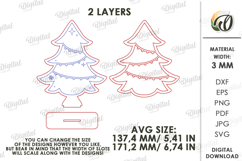 Personalized Family Christmas Tree Laser Cut. Christmas SVG Product Image 2