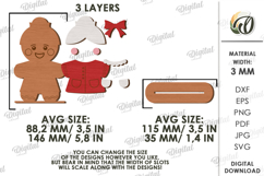 Christmas Gingerbread Laser Cut. Stand Decor SVG Product Image 2