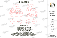 3D Summer Stand Laser Cut. Summer Standing Decor SVG Product Image 2