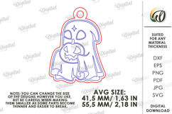 Halloween Keychain Laser Cut. Ghost SVG. Spooky keyring Product Image 2