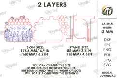 Bee Stand Laser Cut. Standing Home Decor SVG Product Image 2