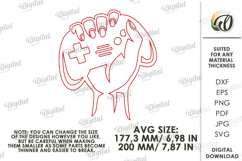 Gamer Wall Sign Laser Cut. Wall decor SVG Product Image 2