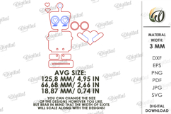 Valentine’s Day Figurine Laser Cut. Stand Decor SVG Product Image 2