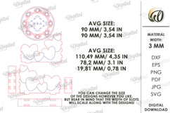 Kitchen Coaster Laser Cut. Drink Coaster With Holder SVG Product Image 2