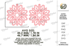 Geometric Earrings Laser Cut. Boho Dangle Earrings SVG Product Image 2