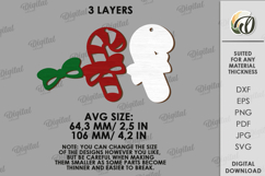 Christmas Ornament Laser Cut. Christmas Garland SVG Product Image 2