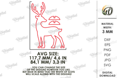 Christmas Reindeer Laser Cut. Stand Decor SVG Product Image 2