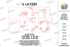 3D Layered Wall Art Sign Laser Cut. Summer. Seahorse SVG Product Image 2