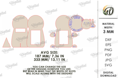 Hugging Lion Photo Frame Laser Cut. Kids Picture Frame SVG Product Image 2