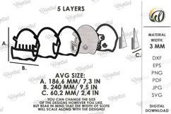 Sport Ring Holder Laser Cut. American Football SVG Product Image 2