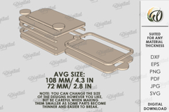 3D Sliding Gift Card Holder Laser Cut. Birthday SVG Product Image 2