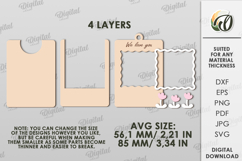 Mini Photo Frame Laser Cut. Hanging Picture Frame SVG Product Image 2