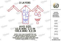 Halloween House Ornament Laser Cut. Hanging Ornament SVG Product Image 2