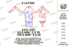 Halloween House Ornament Laser Cut. Hanging Ornament SVG Product Image 2