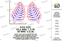 Embroidery Earrings Laser Cut. Embroidery Blank SVG Product Image 2