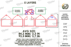 Mason Jar Valentine's Day Ornament Laser Cut. Valentine SVG Product Image 2