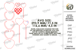Valentine's Day Heart Decoration Laser Cut. Stand Decor SVG Product Image 2