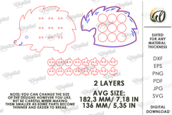 Montessori Lacing Puzzle Laser Cut. Hedgehog SVG Product Image 2