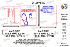 Personalized Father&#039;s Day Gift Lasercut. Family Name Board Product Image 2