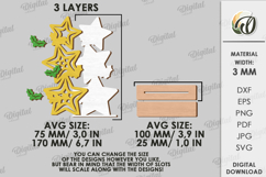 Triple Christmas Stand Laser Cut. Christmas Decor SVG Product Image 2